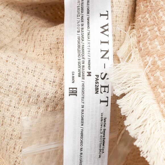 Twinset Taupe Cotton-Blend Tweed Frog-Fastener Jacket - Picture 10 of 14